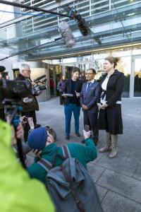 Pressestatement von Saúl Luciano Lliuya und Anwältin Roda Verheyen