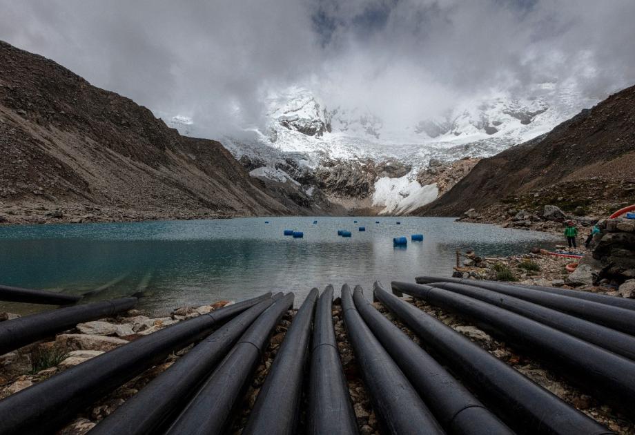 Glacial Lake Palcacocha, at an altitude of 4,500 m
